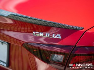 Alfa Romeo Giulia Trunk Spoiler - Carbon Fiber - QV Style 